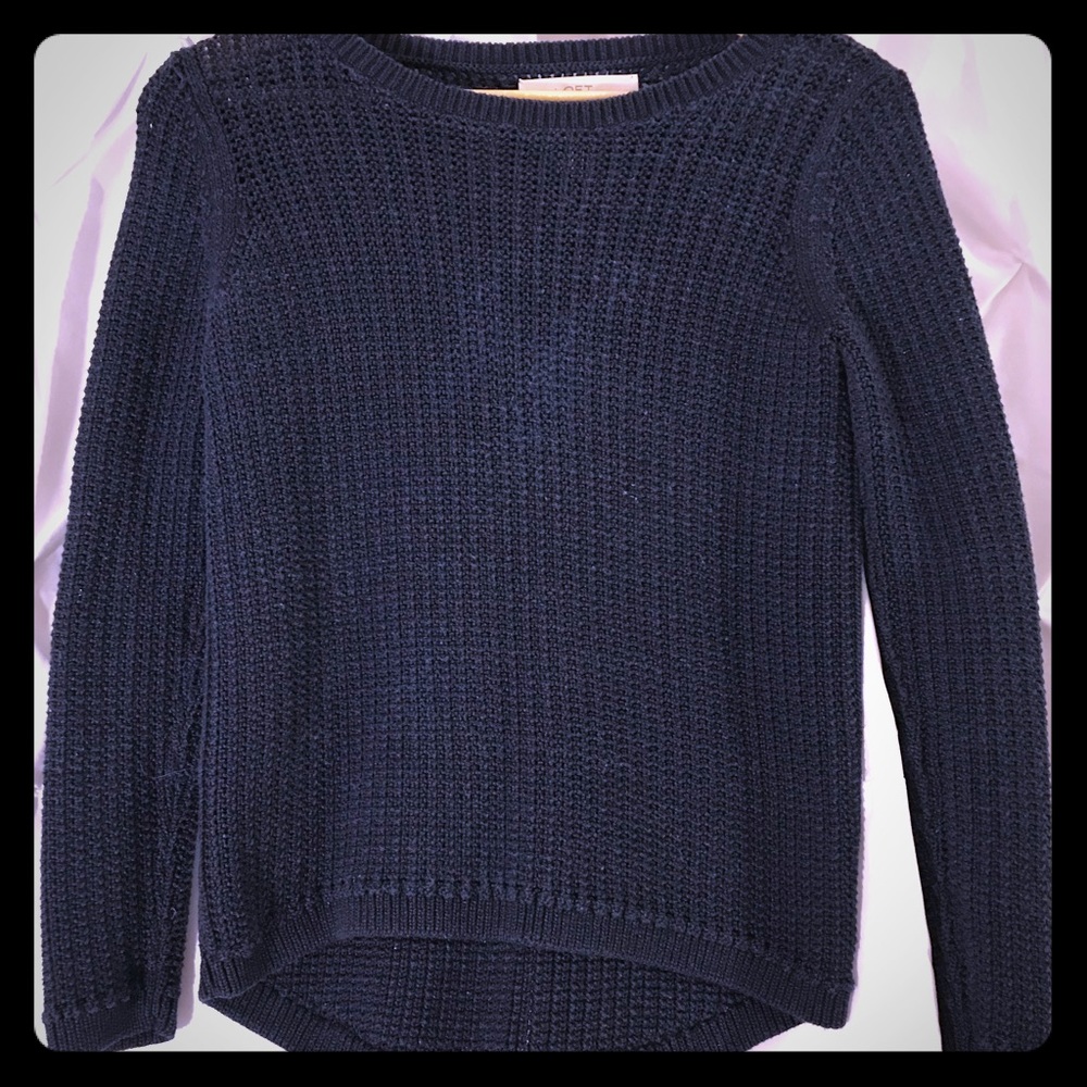 LOFT Long Sleeve Crochet Sweater